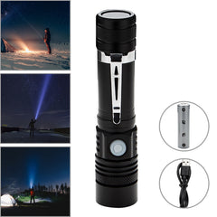 SWANEW 2x Super hell Taschenlampe LED Taschenlampen Taktisches Fackel USB 18650 Akku Batterie Flashlight wiederaufladbare