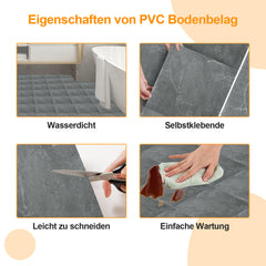 SWANEW PVC Bodenbelag Selbstklebend, Vinylboden, Vinyl Laminat, 30x30cm