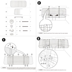 SWANEW Hundegitter Auto, Autoschutzgitter Verstellbare Breite, Kopfstützen-Hundegitter mit Sicherheitsgurt Hundeschutzgitter
