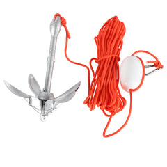 SWANEW Bootsanker mit 20m reißfesten Ankerleine Klappanker Faltanker 0.7kg/1.5kg