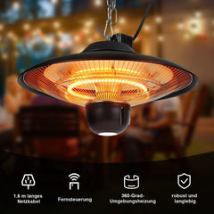 SWANEW Deckenheizstrahler, Infrarot Heizstrahler 1500/2000W, Wärmestrahler, Terrassenstrahler