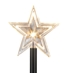 SWANEW LED Garten Leuchtstäbe Stern, Weihnachtslichter Außen mit Batterie und Timer, IP65 Sterne Weihnachtsbeleuchtung, für Gartenstecker