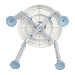 SWANEW Duschhocker für Senioren, 360°Drehbarer Runder Badhocker, höhenverstellbarer,Rutschfester Badezimmerhocker,Duschhilfe，belastbar bis 136 kg