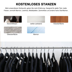 SWANEW Duschvorhangstange sliber ohne Bohren Teleskopstange Duschvorhang Stange 70-260cm