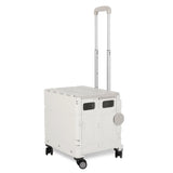 SWANEW Einkaufstrolley Klappbar, Transport Trolley, mit neigbarer Teleskopgriff & Deckel 45L/50L