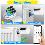 SWANEW Heizkörperthermostat, Thermostatisches Heizkörperventil, WiFi Smart Heizungsthermostat