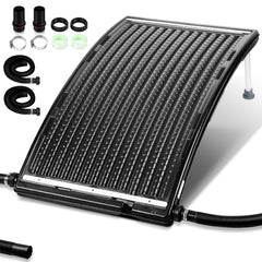 SWANEW Poolheizung Solar Solarheizung Pool 110 x 65 x 15 cm Sonnenkollektor Pool Anschluss Ø 38 mm Pool Heizungen Solar für Warmwasser Schwimmbad Gartendusche Pool