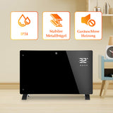 SWANEW Elektroheizung 2000W, Konvektor Heizung, Elektroheizkörper, Standgerät Elektrisch Heizkörper, Infrarotheizung mit Fernbedienung Thermostat & App-Steuerung, Wandmontage, [Energieklasse A]