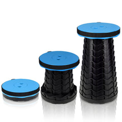 SWANEW Tragbarer Klapphocker, Leichte Teleskophocker, 6-44 cm Höhenverstellbare Falthocker, Tragfähigkeit 150 kg