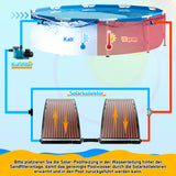 SWANEW Poolheizung Solar, Sonnenkollektor Pool 113 x 69 x 35cm, Solarheizung 10000 L/H, 32-40mm Anschluss Erweiterbar