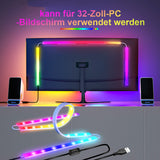 SWANEW Neon LED Strip RGBIC LED Streifen 133cm für 32 Zoll PC-Monitor, Neon Lichtband, PC Hintergrundbeleuchtung, USB Led Beleuchtung mit App-Steuerung [Energieklasse F]