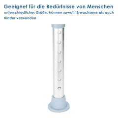 SWANEW Duschhocker für Senioren, 360°Drehbarer Runder Badhocker, höhenverstellbarer,Rutschfester Badezimmerhocker,Duschhilfe，belastbar bis 136 kg