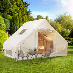 SWANEW Aufblasbares Zelt, Campingzelt, Familienzelt mit Fenster und Tür, 6.3㎡/12㎡