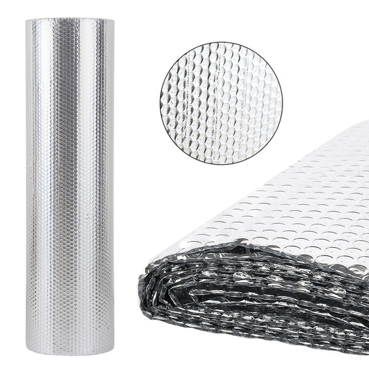 SWANEW Isolierfolie 1M X 10M Reflexionsfolie Heizung 10㎡ thermofolie Alu-Luftpolsterfolie Dämmfolie Isolierung