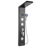 SWANEW LED Duschpaneel, Regendusche Duschsystem, 5-in-1, mit Temperaturanzeige, Edelstahl Duschsäule
