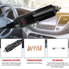 SWANEW Heizkissen Auto Sitzheizung 12V, beheizbare Sitzpolster und Lehne für PKWs, 2 Heizstufen