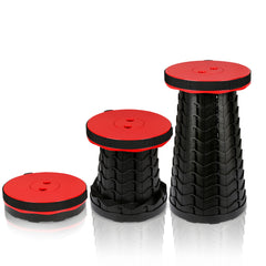 SWANEW Tragbarer Klapphocker, Leichte Teleskophocker, 6-44 cm Höhenverstellbare Falthocker, Tragfähigkeit 150 kg