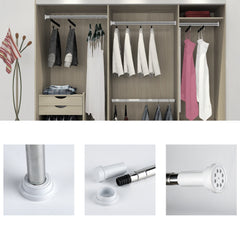 SWANEW Duschvorhangstange sliber ohne Bohren Teleskopstange Duschvorhang Stange 70-260cm