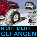 SWANEW 2 Stücke Anfahrhilfe mit Aufbewahrungstasche und Installationstool, Sand/Schlamm/Schnee Recovery Board Offroad Tracks,10T Last, Reifenleiter