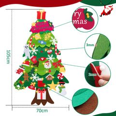 SWANEW Filz Weihnachtsbaum, DIY Lichterketten für Kinder