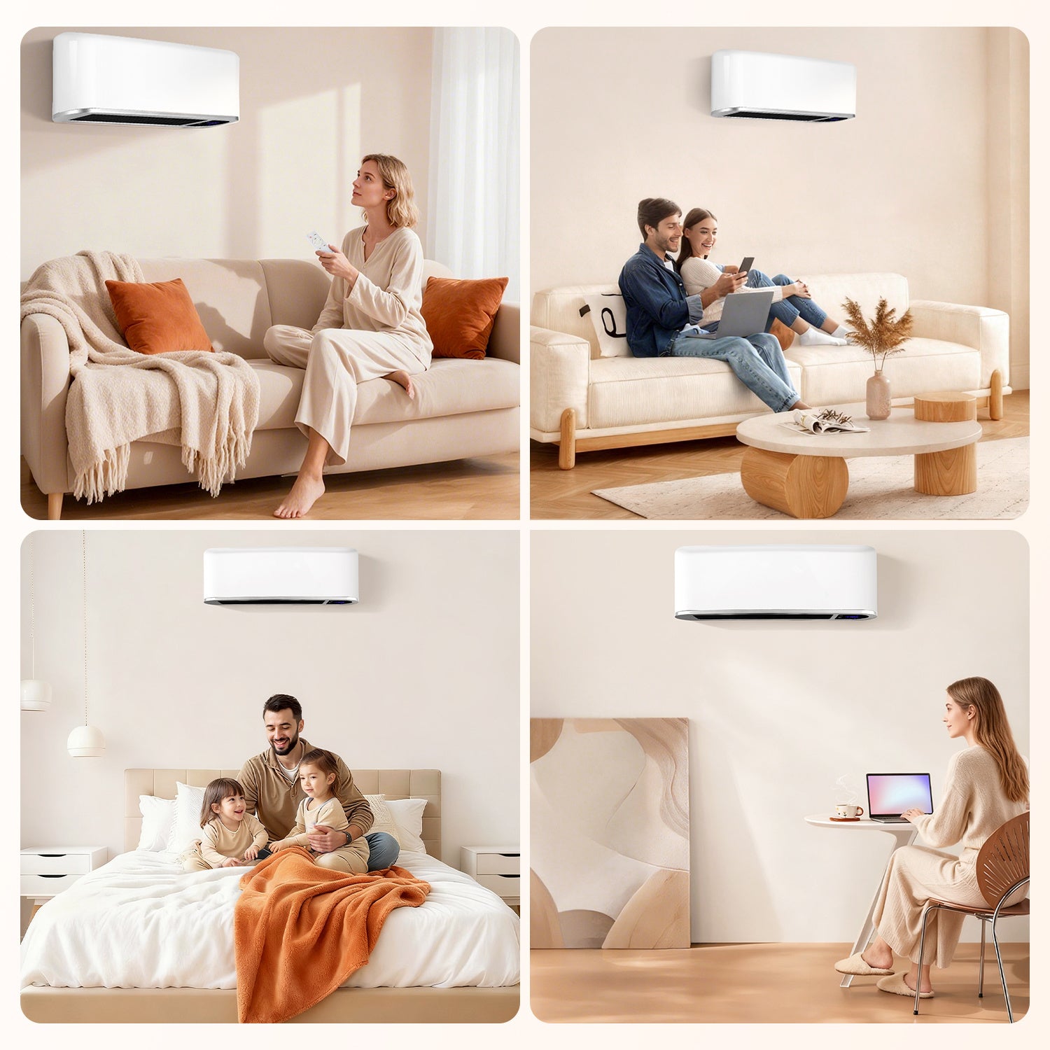 SWANEW Heizlüfter Keramik 2000W, Wandheizung, Wifi Elektroheizung, mit Fernsteuerung