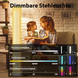SWANEW LED RGB Stehlampe Dimmbar, LED Lichtsäule Höhe ca. 104cm, Standleuchte Smart Stehleuchte mit APP Steuerung [Energieklasse F]