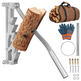 SWANEW Handholzspalter mit langen Handgriff, Manueller Holzspalter, Wandhalterung