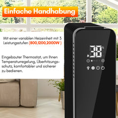SWANEW Ölradiator Elektroheizung 2500W, Thermostat, Ölheizung  Energiesparend