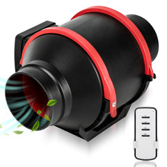 SWANEW Rauchabzug Rohrventilator Inline-Kanalventilator Abluftventilator mit variabler Geschwindigkeitskontrolle Rohrlüfter Belüftung Lüfter [Energieklasse F]