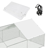 SWANEW Hühnerstall Freilaufgehege 3x3x2m, Hühnerhaus mit Schloss, Geflügelstall, Verzinkter Stahl