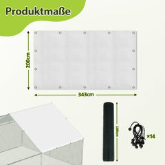 SWANEW Hühnerstall Freilaufgehege, 3x3x2m Voliere, Kleintierstall