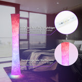 SWANEW LED-Stehlampe mit Fernbedienung und RGB-Farbwechsel, Wohnzimmer Dimmbar, 156cm Moderne weiß Stoffschirm [Energieklasse F]