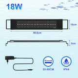 SWANEW LED Aquarium Beleuchtung, 24/7 Modus, wasserdicht, 55-150cm, Aufsetzleuchte Vollspektrum Licht