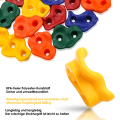 SWANEW 10 Stück Klettergriffe Boulderwand Klettersteine Robuste Bouldersteine Farbigen