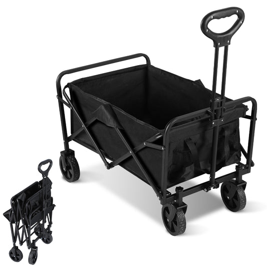 SWANEW Bollerwagen, Faltbar Handwagen, Transportwagen Camping Transportkarre, 60 L, bis zu 80 kg