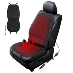 SWANEW Heizkissen Auto Sitzheizung 12V, beheizbare Sitzpolster und Lehne für PKWs, 2 Heizstufen