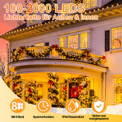 SWANEW LED lichterkette, Außen IP44 lichterketten, Baum Beleuchtung, Weihnachten Deko