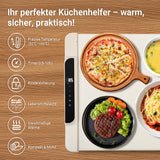 SWANEW Warmhalteplatte Elektrisch, 240W Faltbare Speisenwärmer, mit  Kindersicherung, 65x38 cm