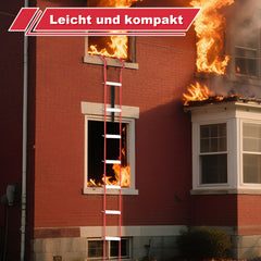 SWANEW 4,5m Faltbare Feuerleiter, EN1147 Zertifiziert, Rettungsleiter, Tragfähigkeit 450KG