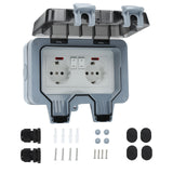 SWANEW Außensteckdose Outdoor mit Schalter Gartensteckdose Steckdose Schuko IP66