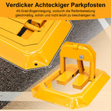 SWANEW Parkplatzsperre, Klappbar Parkpfosten, Absperrpfosten, Abschließbar, mit 3 Schlüssel