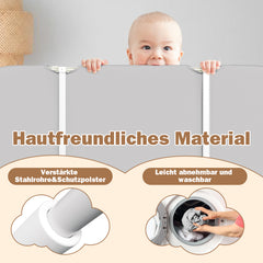 SWANEW Bettgitter Rausfallschutz Klappbar, 120/150/180cm, Höhenverstellbar, Bettschutzgitter, Tragbar Kinderbettgitter
