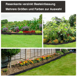 SWANEW Rasenkante Beeteinfassung, Verzinkt Metall Beetumrandung 100x15cm Mähkante Palisade Gartenbeet