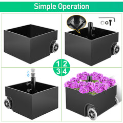 SWANEW Sonnenschirmständer Schirmständer Sonnenschirm Ständer mit Rollen, Bepflanzbar