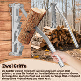 SWANEW Handholzspalter mit langen Handgriff, Manueller Holzspalter, Wandhalterung