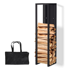 SWANEW Kaminholzregal Metall, Hängend brennholzregal, Feuerholzregal