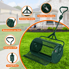 SWANEW Kompoststreuer, 75L Rasenstreuer, Gartenstreuer, Düngerstreuer