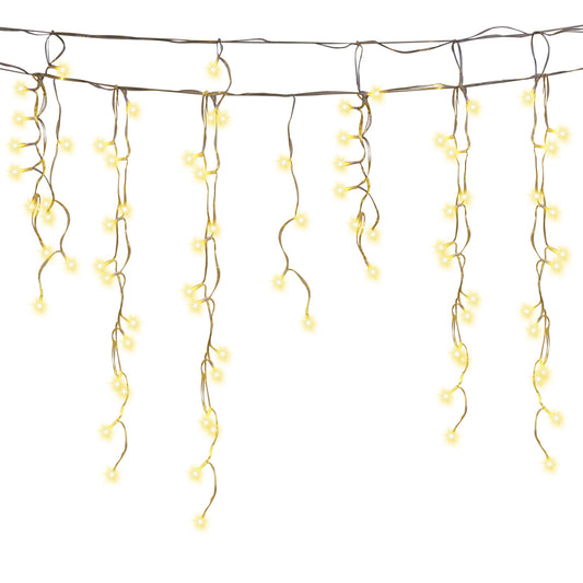 SWANEW LED Eisregen lichterkette, 5m/10m/15m LED Lichtervorhang, IP44 Außen weihnachtsbeleuchtung