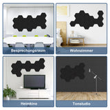 SWANEW Akustikplatten, Akustikpaneele Selbstklebend, Schallabsorber, Schalldämmwand Filz