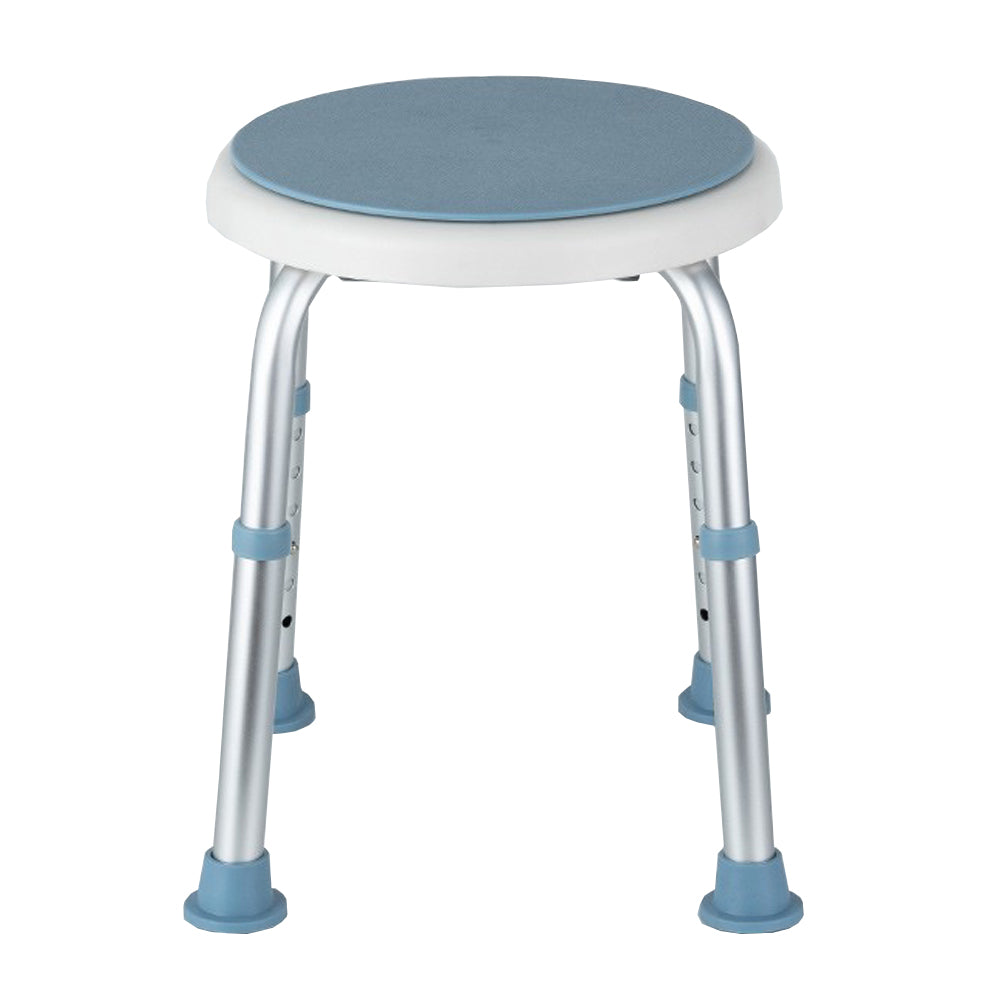 SWANEW Duschhocker für Senioren, 360°Drehbarer Runder Badhocker, höhenverstellbarer,Rutschfester Badezimmerhocker,Duschhilfe，belastbar bis 136 kg